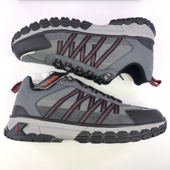 Bass Outdoor Peak Hiker Sneakers Gray Leather Low Top Shoes Size 13 main image 4